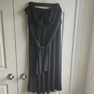 George Black Multi-way Tie Jersey Dress Sz XL